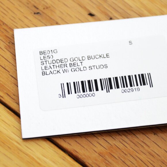 BNWT SS25 ERNEST W. BAKER STUDDED GOLD BUCKLE BELT S & XL - Picture 4 of 7